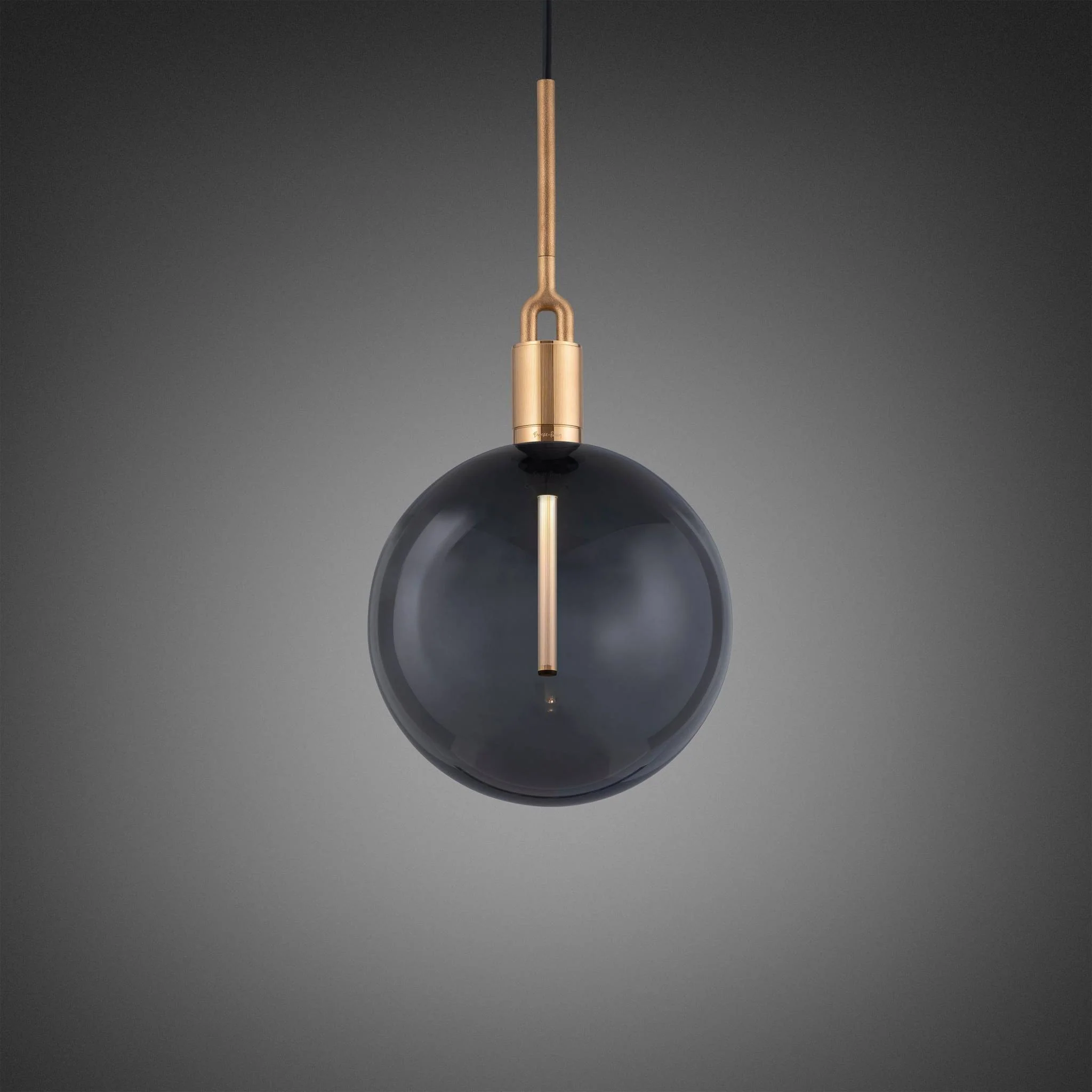 [RFP-493100] Suspension FORKED PENDANT / LINEAR / GLOBE / SMOKED / LARGE (BRASS)