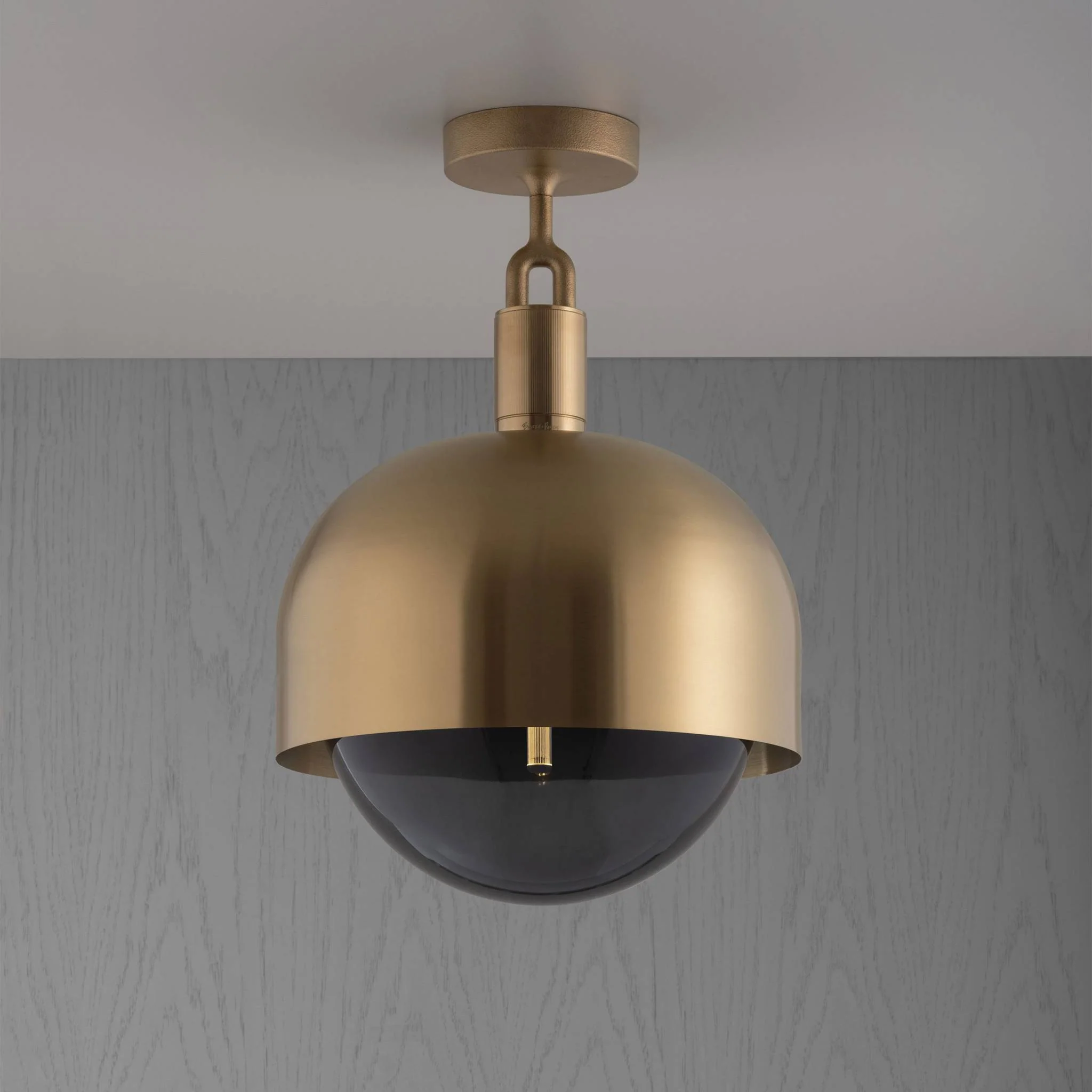 [RFC-493130] Plafonnier FORKED CEILING / LINEAR / SHADE / GLOBE / SMOKED / LARGE (LAITON)