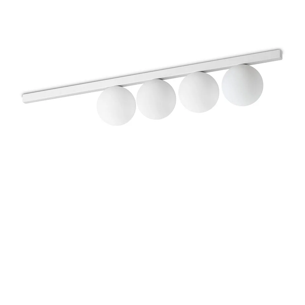 Ideal Lux Plafonnier BINOMIO 4 flammes G9 IP20, dimmable – blanc