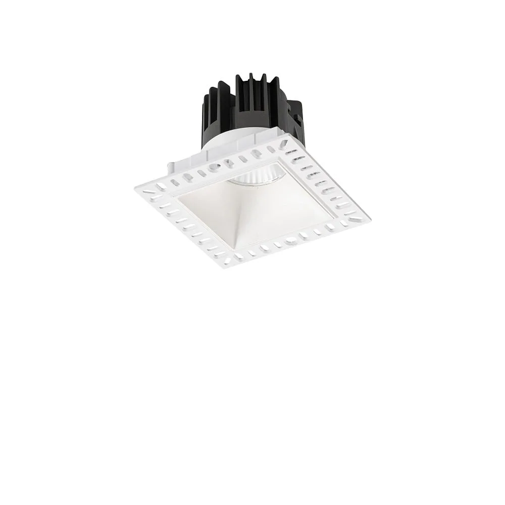 [IDEA-319681] Ideal Lux Incasso per soffitto GAME TRIMLESS SQUARE quadrato, rigido, a filo, Ugr < 19, commutabile IP40/IP20 (bianco)