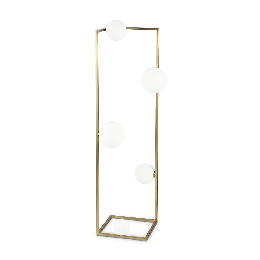 [IDEA-284354] Ideal Lux Lampada da terra ANGOLO PL3 5 fiamme G9 IP20 (Ottone)
