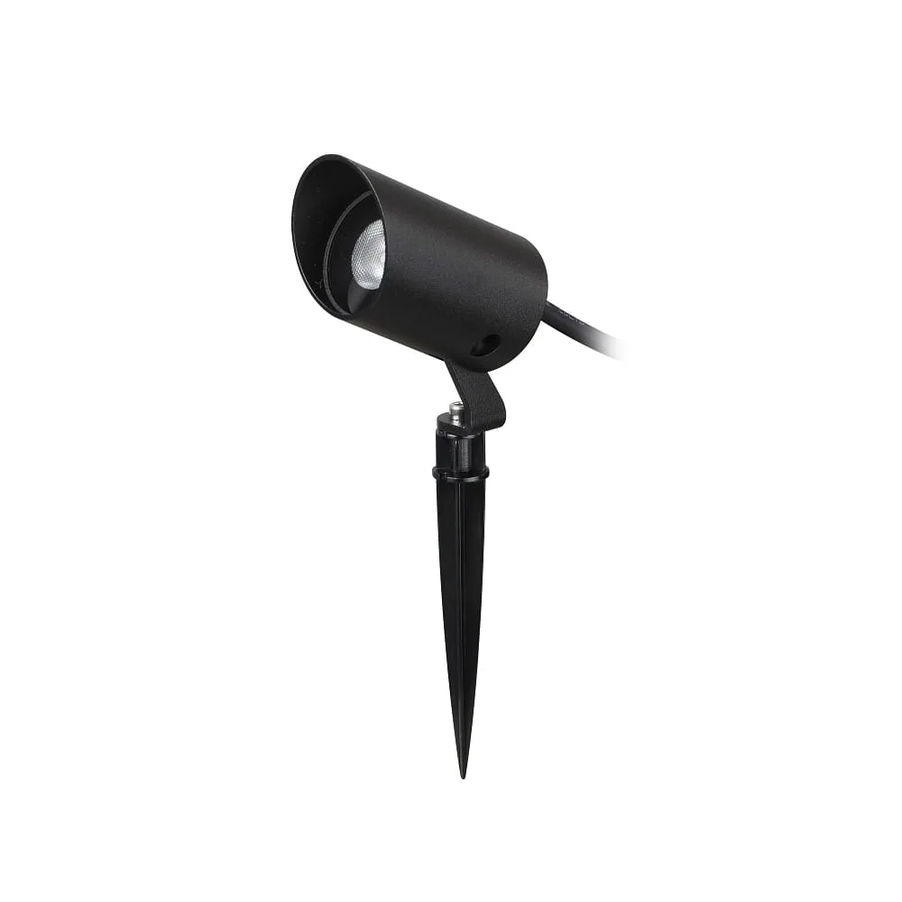 Ideal Lux Outdoor LED Aufbau-Bodenstrahler KOALA, IP65, 7W 3000K 340lm 35°, CRi>90, schaltbar, mit Erdspieß
