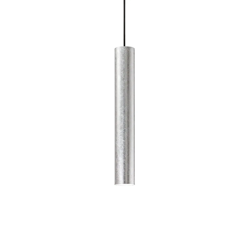 Ideal Lux Lampada a sospensione LOOK, IP20, Ø 6cm, incl. GU10 MR16 28W 3000K, argento