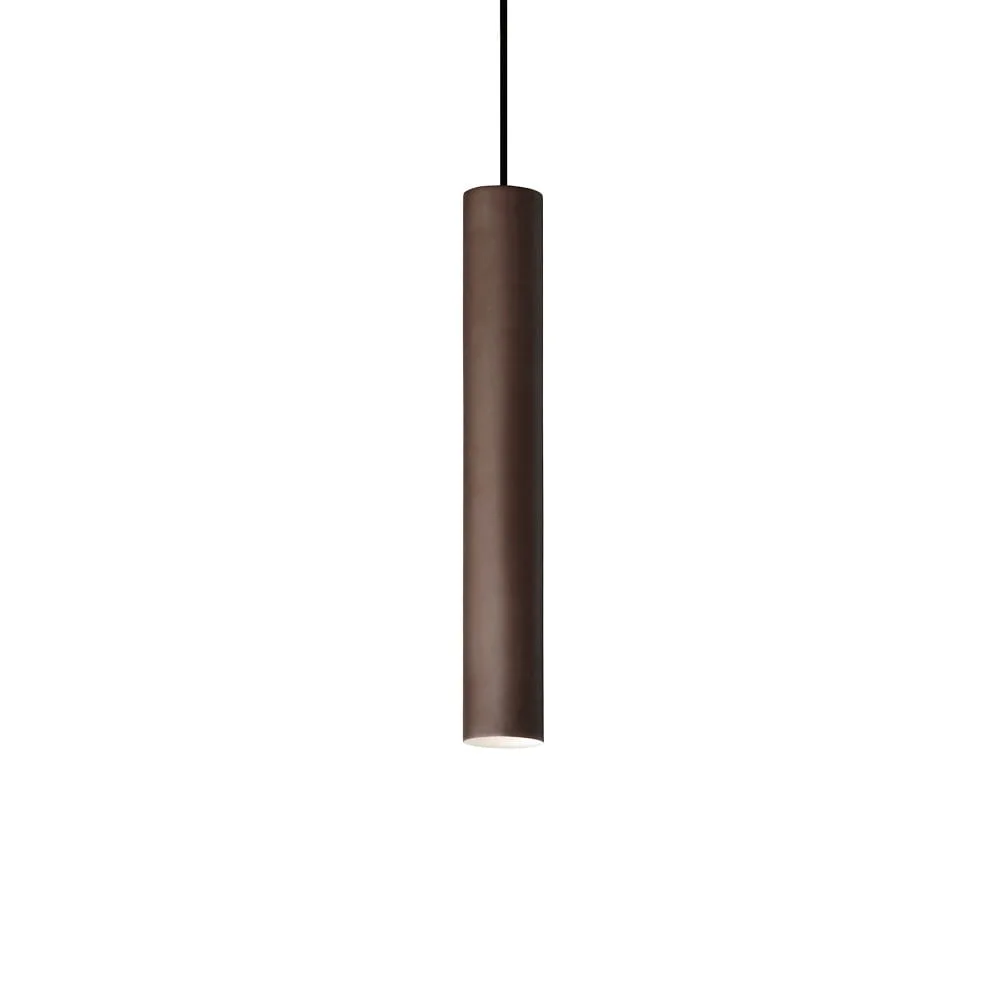 Ideal Lux Lampada a sospensione LOOK, IP20, Ø 6cm, incl. GU10 MR16 28W 3000K, corten