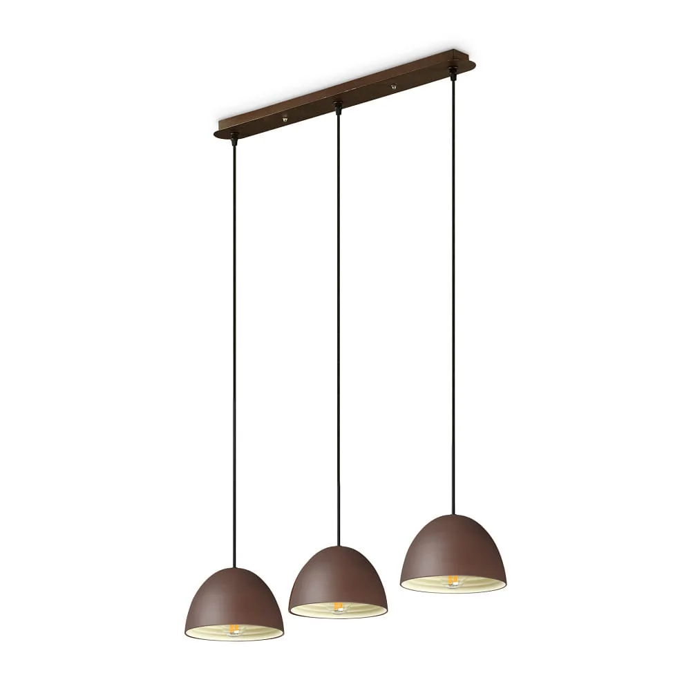 Ideal Lux Lampada a sospensione FOLK, 3 fiamme, lunghezza 72 cm, E27