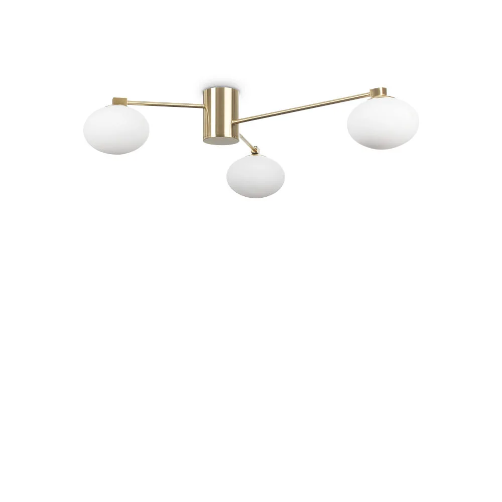 Ideal Lux Ceiling luminaire HERMES PL3 3 flames G9 IP20, brass