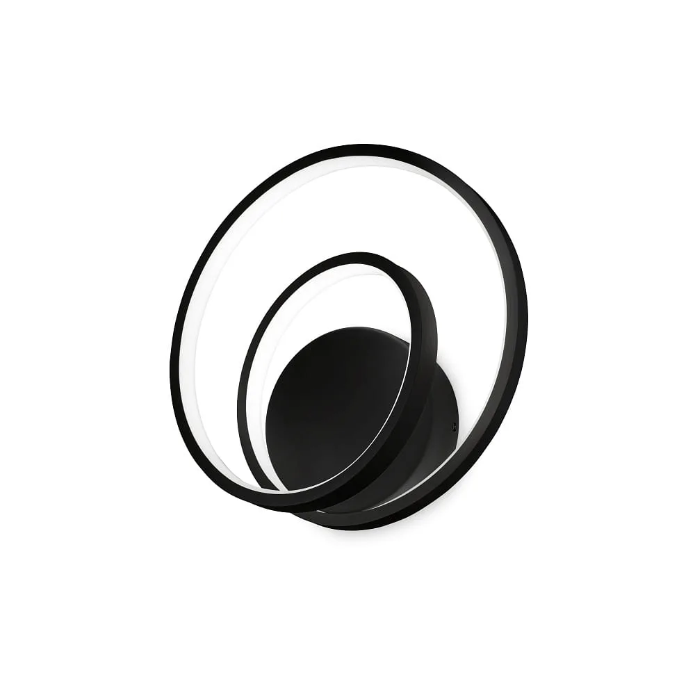 Ideal Lux Applique OZ AP ON-OFF rotonda, on/off IP20, 4000 K, nero opaco