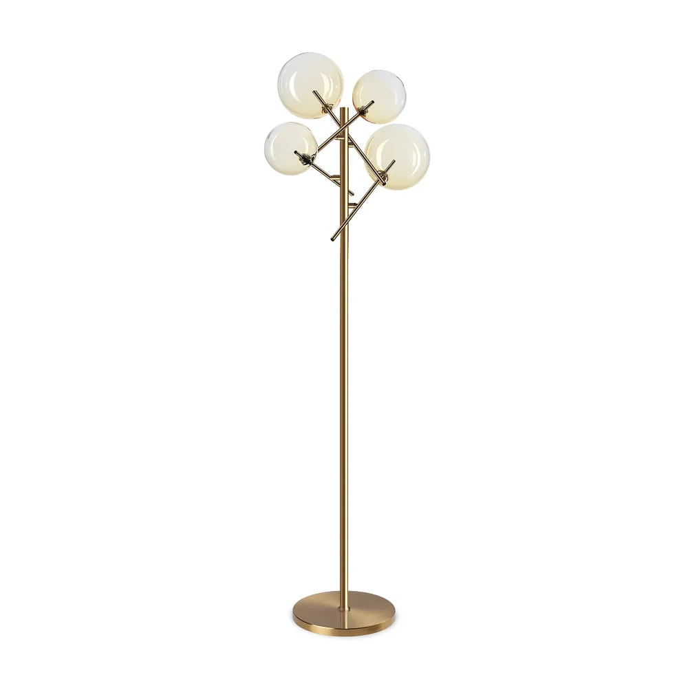 Ideal Lux Lampada da terra EQUINOXE 4 luci G4 IP20, ambra