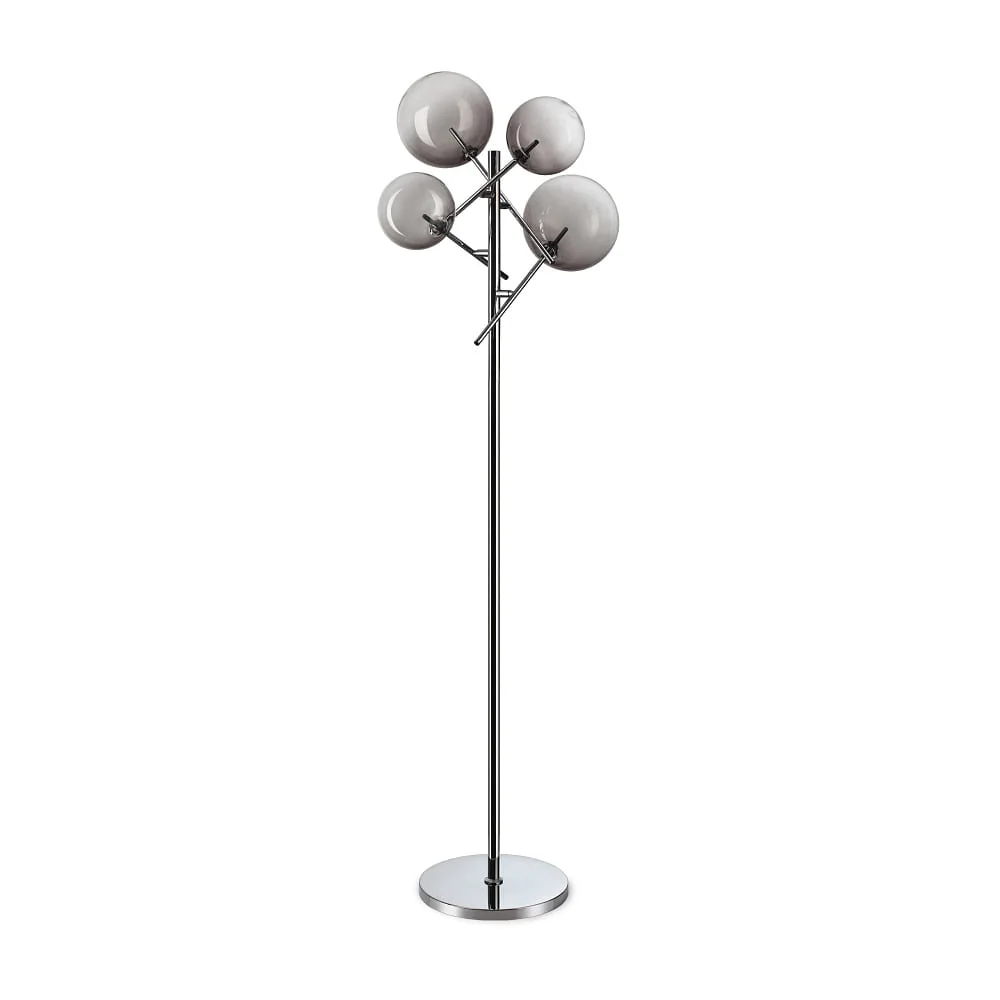 Ideal Lux Lampadaire EQUINOXE 4 flammes G4 IP20, couleur fumée