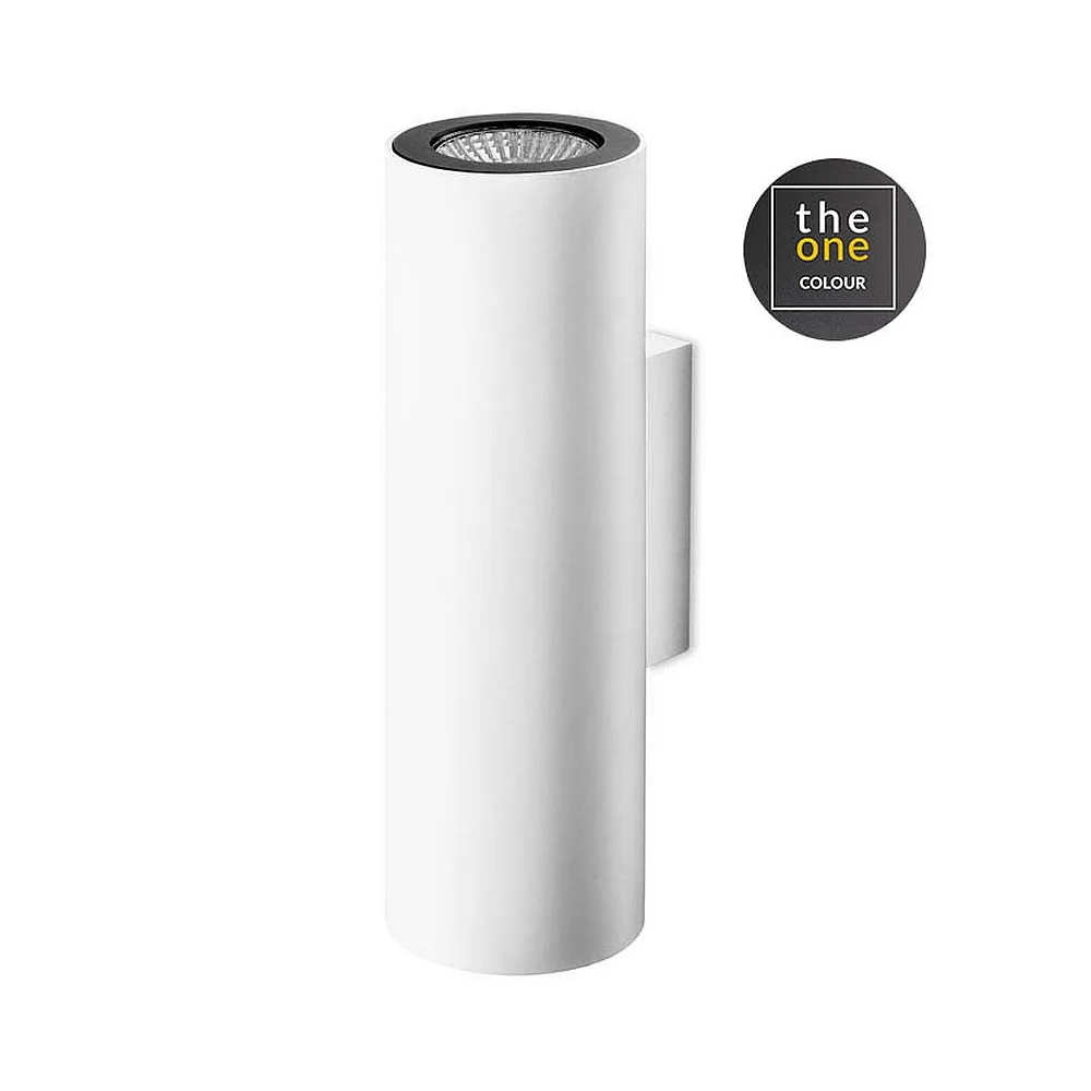 LEDS C4 Applique murale PIPE haut / bas, 2 flammes GU10 IP23, avec variateur – blanc