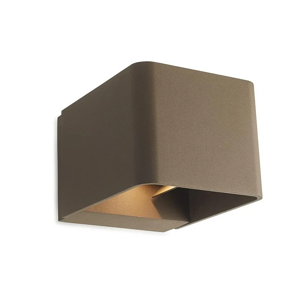 [LEDS-05-9683-J6-CL] LEDS C4 Wall and ceiling luminaire WILSON SQUARE LED up / down, adjustable, on/off IP65, brown
