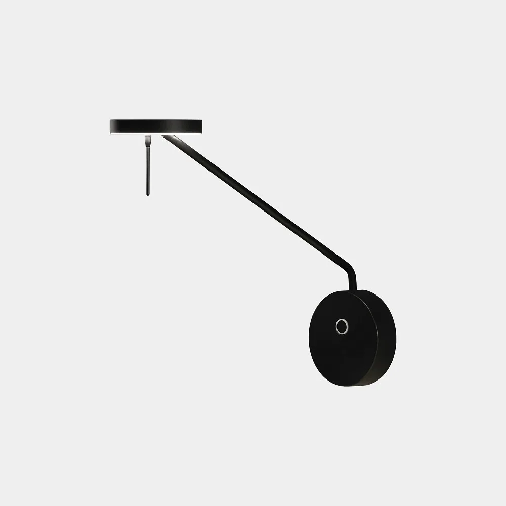 LEDS C4 LED Wand- und Leseleuchte INVISIBLE READER LARGE, 37.4cm, mit Touch-Dimmer, verstellbar, schwarz, 11.2W 2700K 511lm 94° IP20