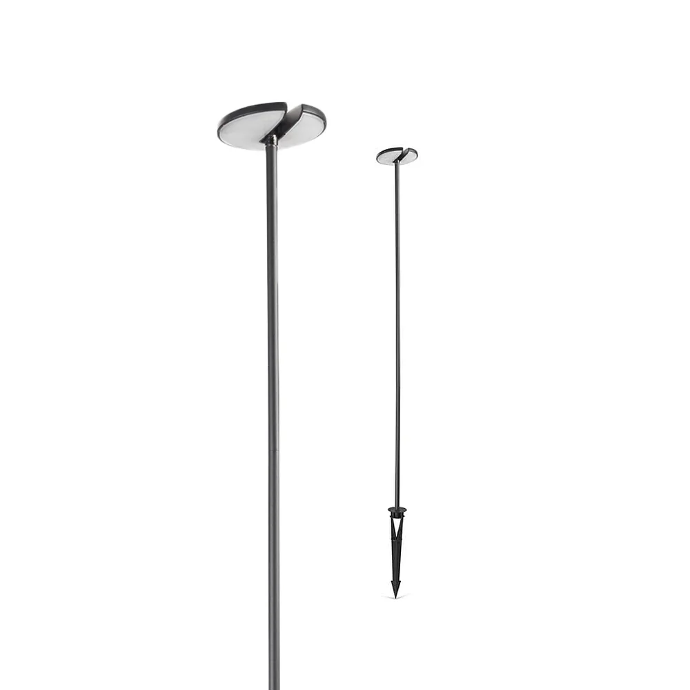[LEDS-10-9733-05-CL] LEDS C4 LED Erdspießleuchte INVISIBLE ADJUSTABLE, IP54 IK04, 33-123cm, 10.7W 3000K 469lm, 355° neigbar, seeluft-beständig, schwarz