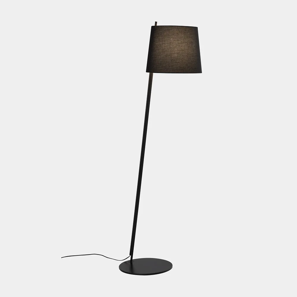 LEDS C4 Lampada da terra CLIP E27, paralume escl., nero