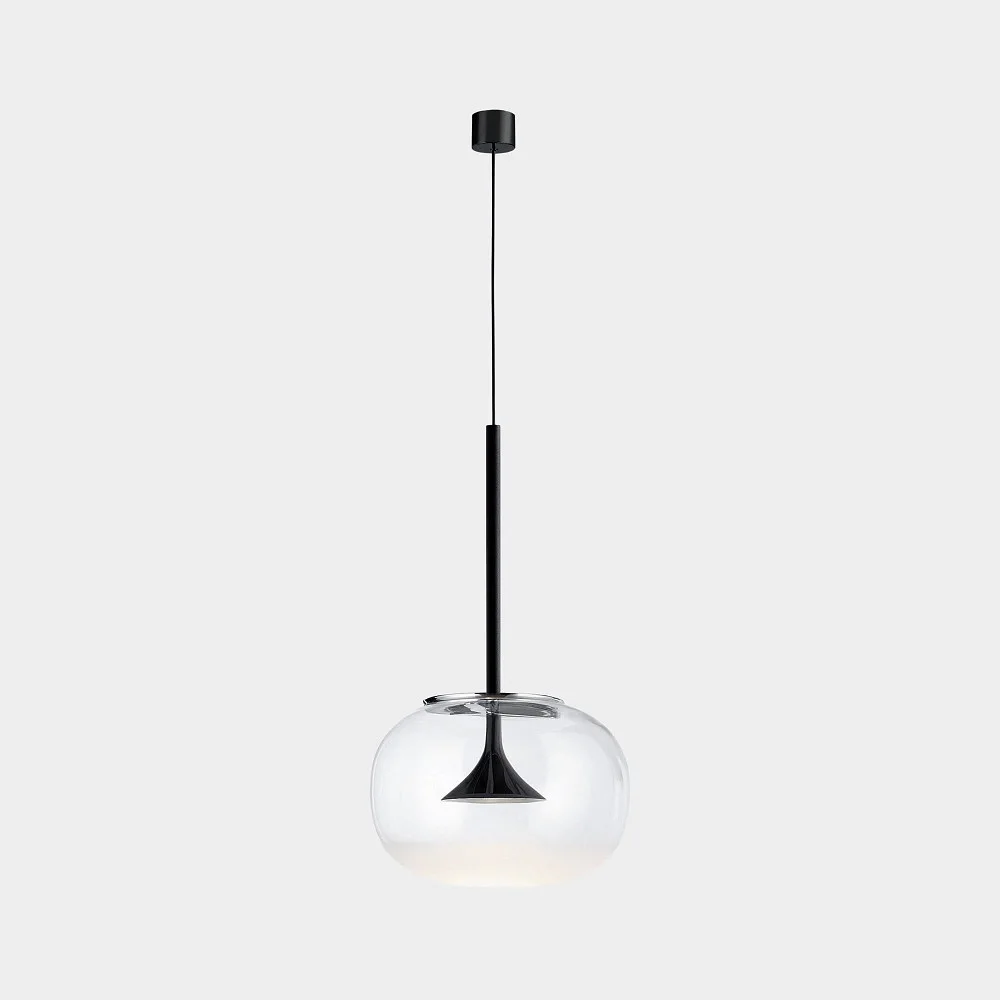 [LEDS-00-6671-05-F1] LEDS C4 Lampada a sospensione ALIVE SINGLE LED IP20, nero dimmerabile, 453 lm