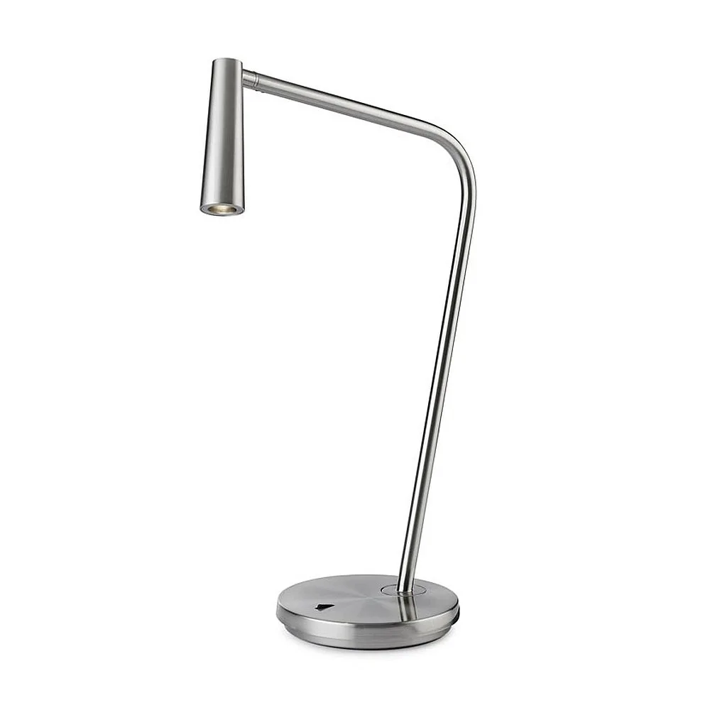 LEDS C4 Lampada da tavolo GAMMA LED, nichel dimmerabile