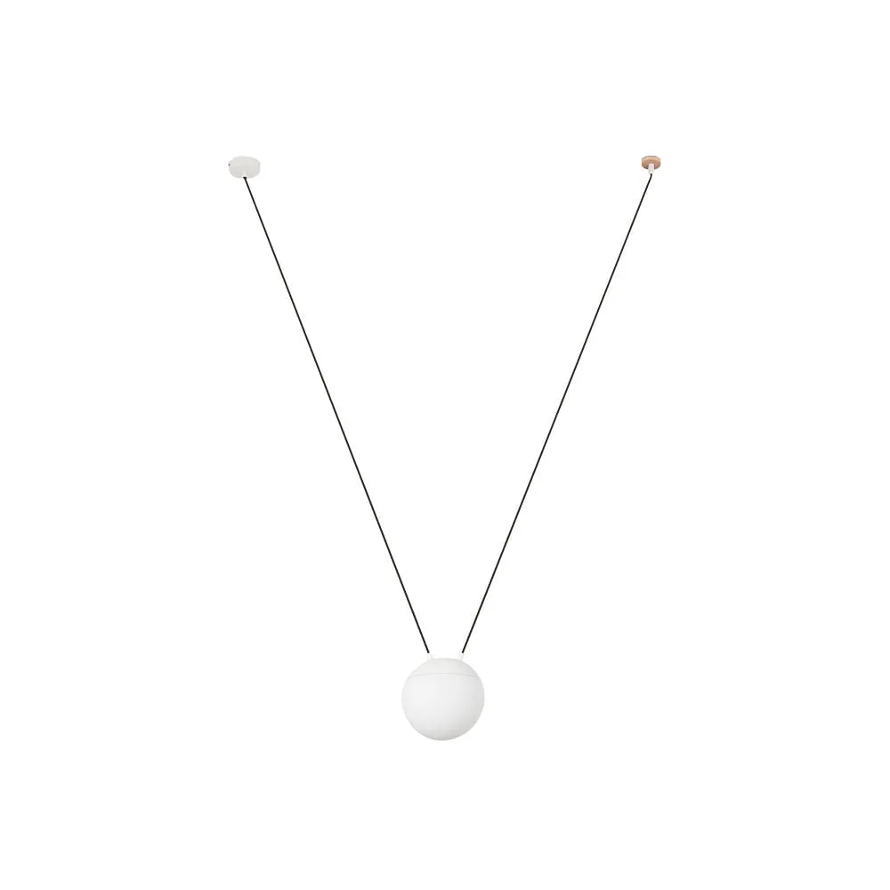 [FAR-28209-1L] FARO BARCELONA Lampada a sospensione MINE PC SPACE E27 IP20, bianco opaco (bianco opaco legno)
