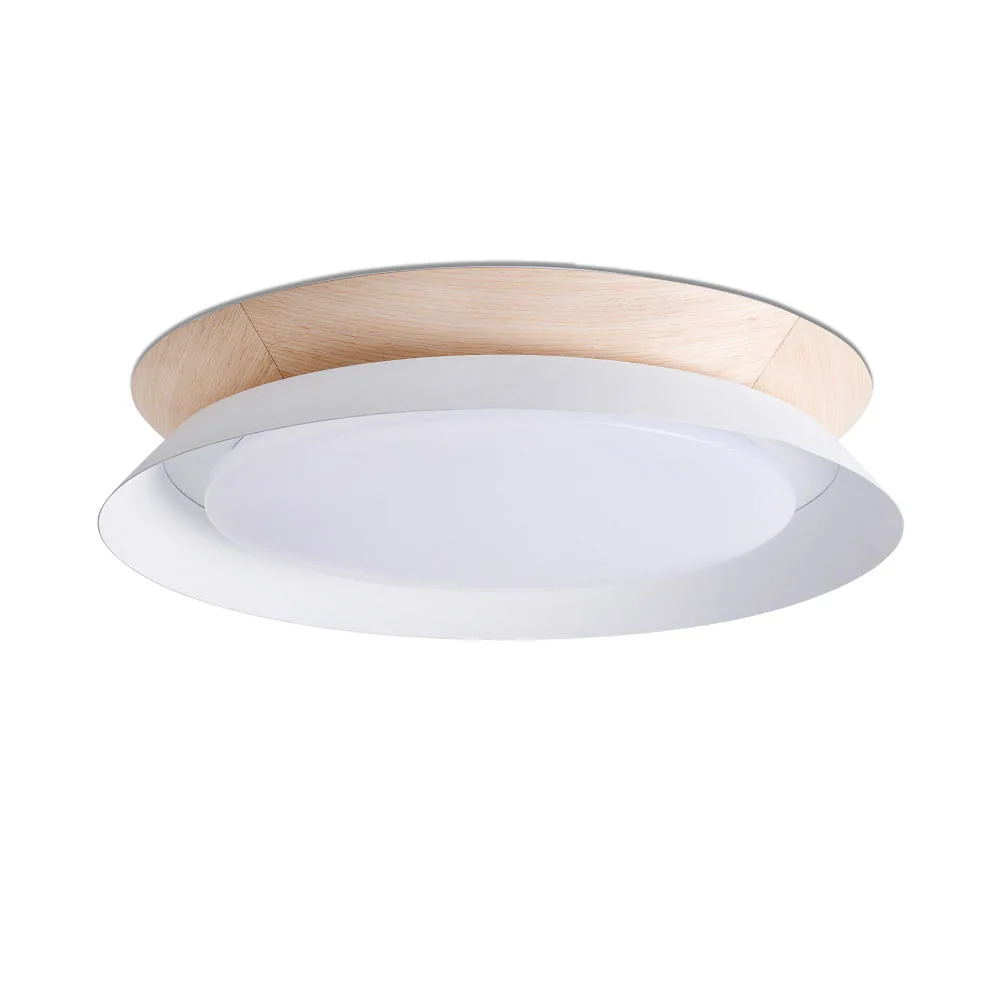 FARO BARCELONA Wall and ceiling luminaire TENDER LED IP20, black matt – white matt wood