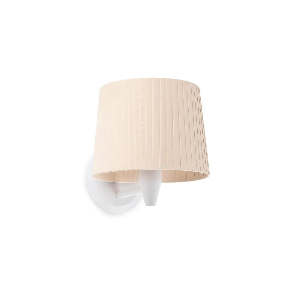 FARO BARCELONA Applique SAMBA E27 IP20 , bianco – beige