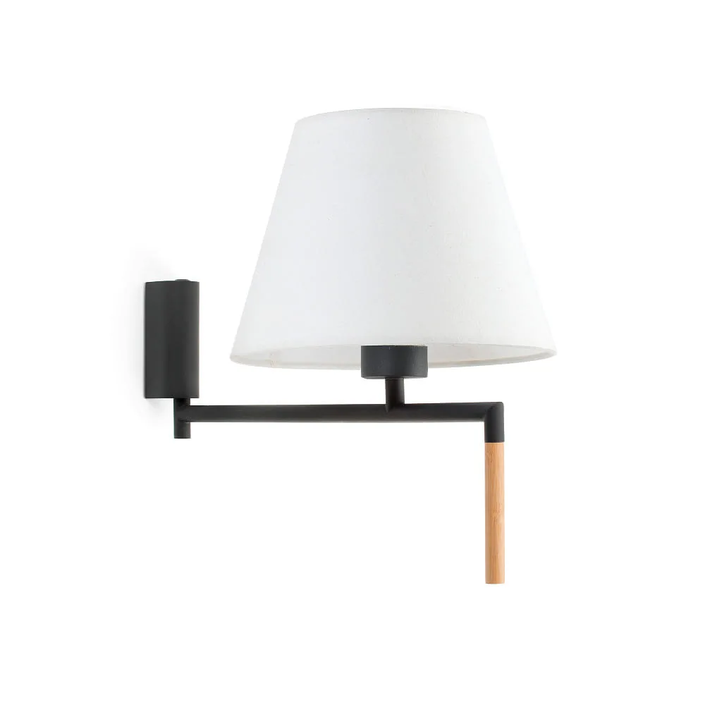 FARO BARCELONA Applique murale RON E27 IP20 , blanc – Gris foncé