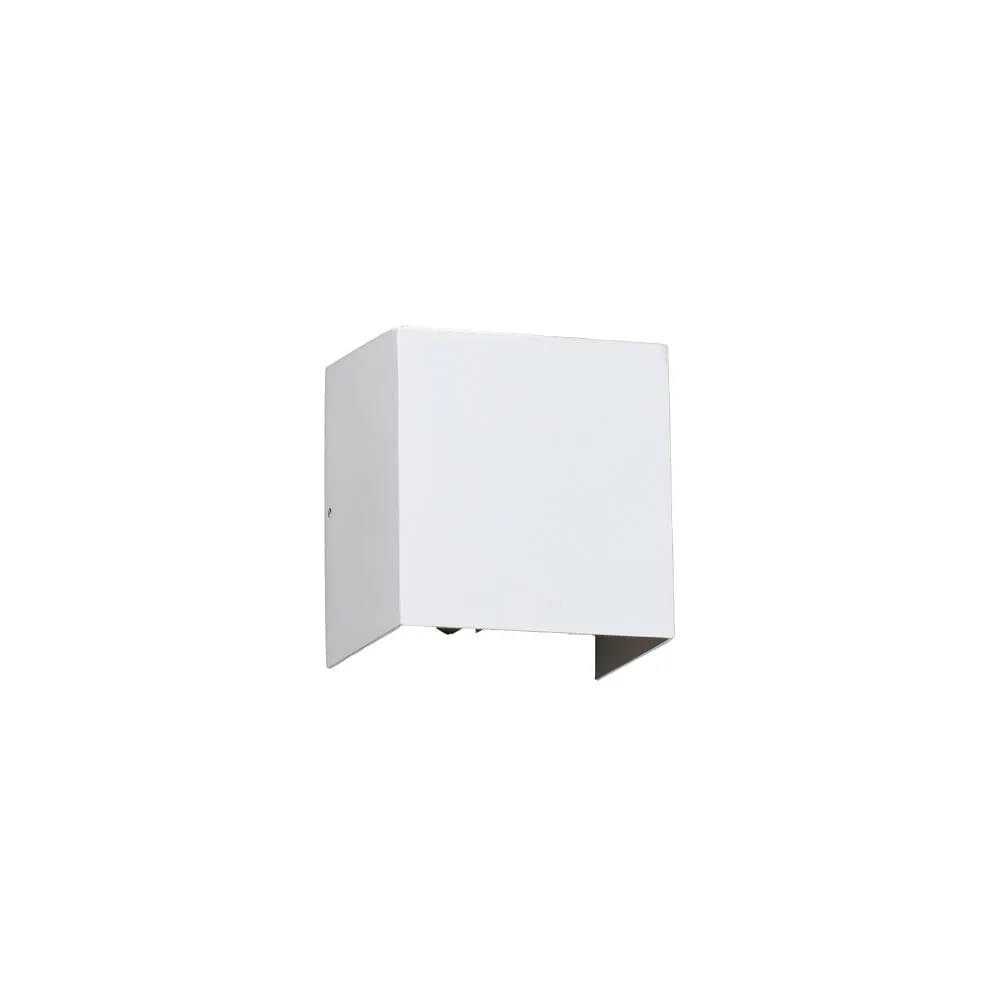 FARO BARCELONA Applique da esterno OLAN 2 fiamme LED IP65 – bianco opaco