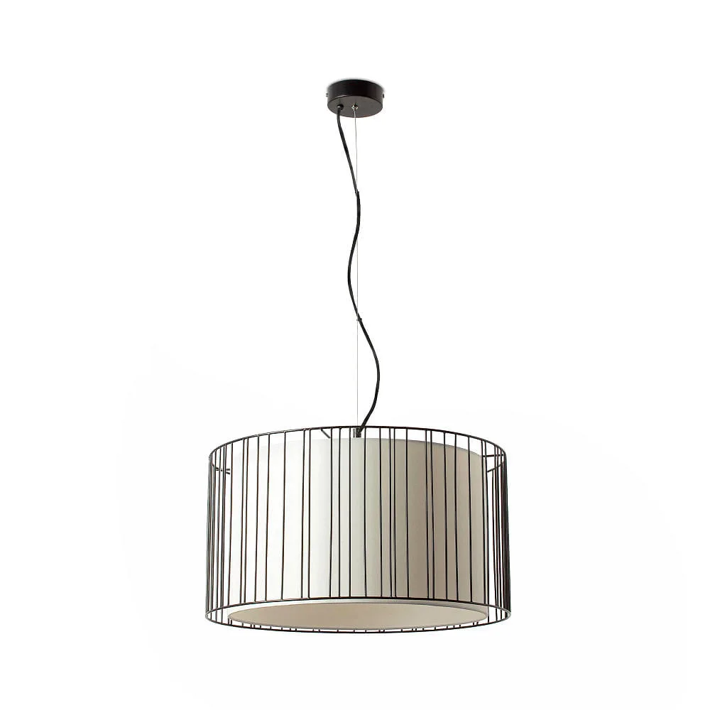[FAR-29313] FARO BARCELONA Suspension LINDA E27 IP20 (beige noir mat)