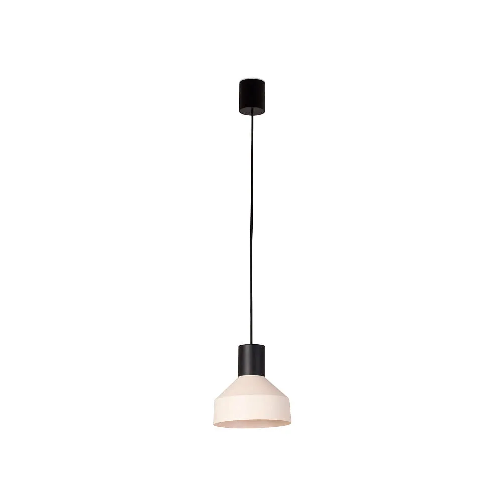 FARO BARCELONA Pendant luminaire KOMBO E27 IP20, L∕ B∕ H∕ T: 20∕ 20∕ 20∕ 20 cm – beige black matt