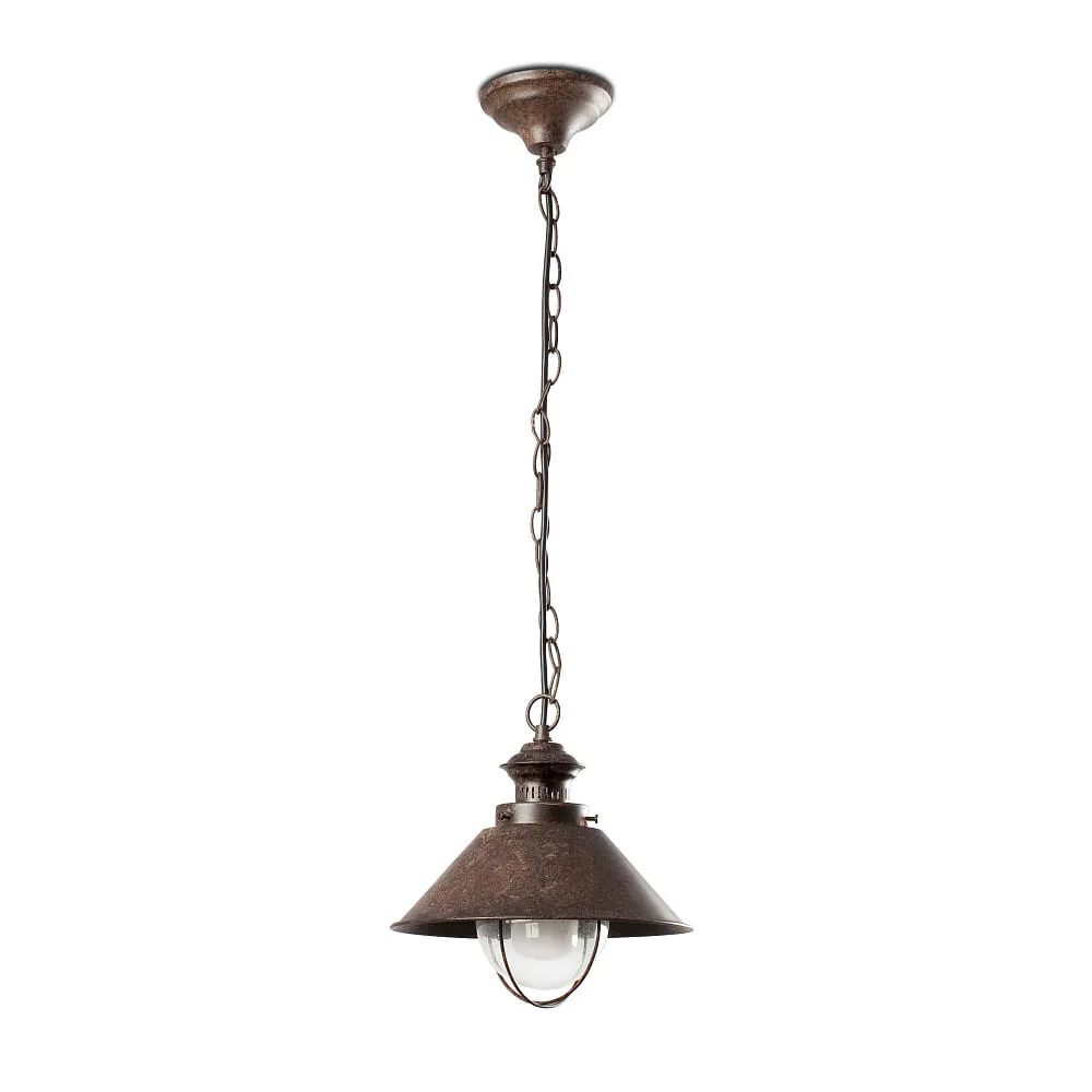 [FAR-71139] FARO BARCELONA Suspension NAUTICA E27 IP33, brun rouille