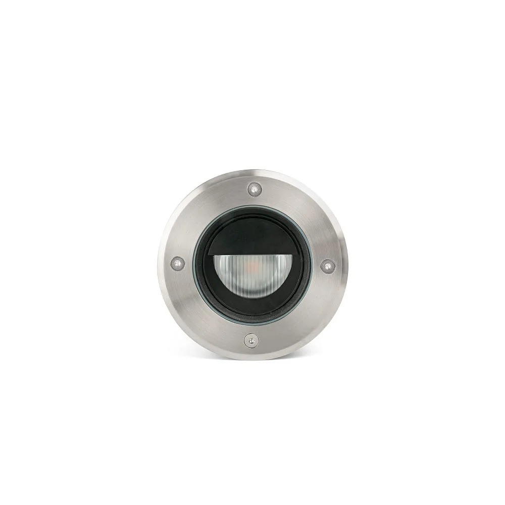 [FAR-70311] FARO BARCELONA Floor recessed luminaire GEISER 130 WALLWASHER round, rigid, asymmetrical IP67, stainless steel, satined