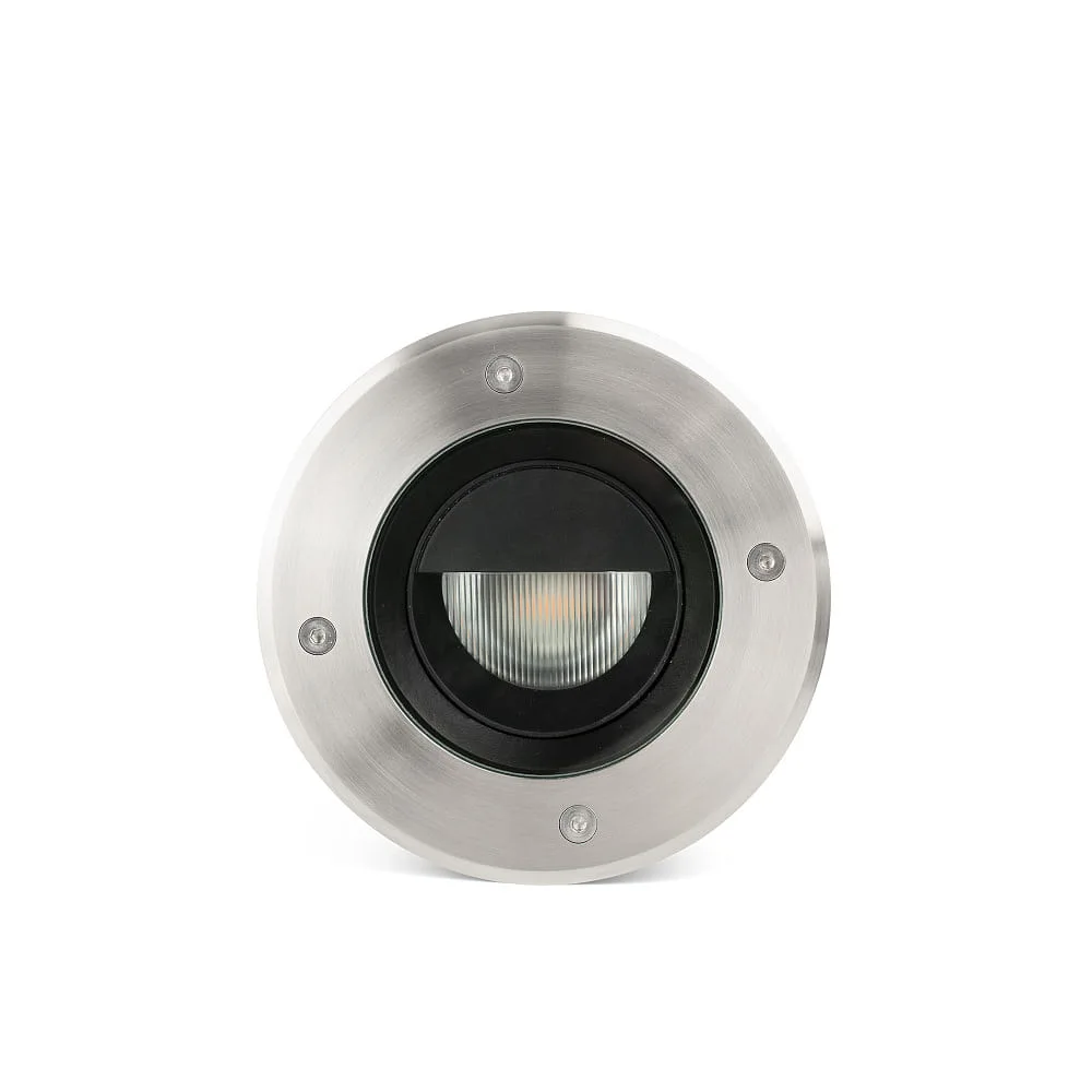 [FAR-70312] FARO BARCELONA Floor recessed luminaire GEISER 180 WALLWASHER round, rigid, asymmetrical IP67, stainless steel, satined