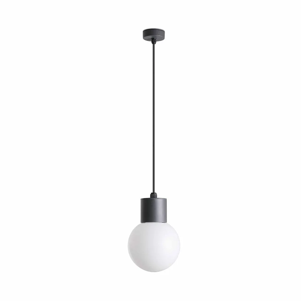 [FAR-74427C-01] FARO BARCELONA Lampada a sospensione MOON E27 IP44, grigio scuro