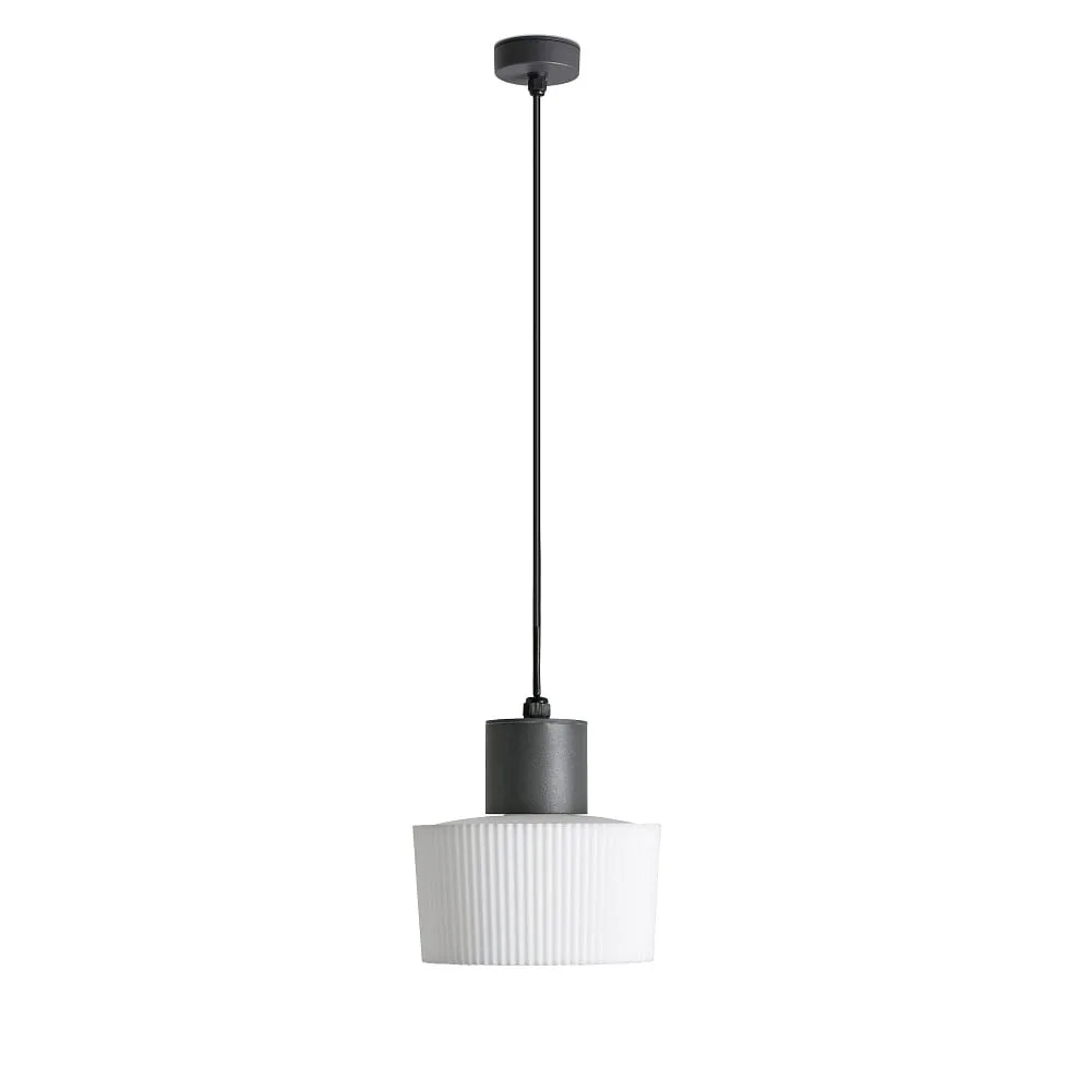 FARO BARCELONA Pendant luminaire MUFFIN E27 IP44, dark grey