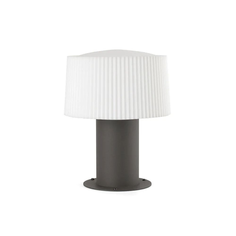 [FAR-74433S-04] FARO BARCELONA Lampada da esterno MUFFIN 259 E27 IP44, grigio scuro, opalino
