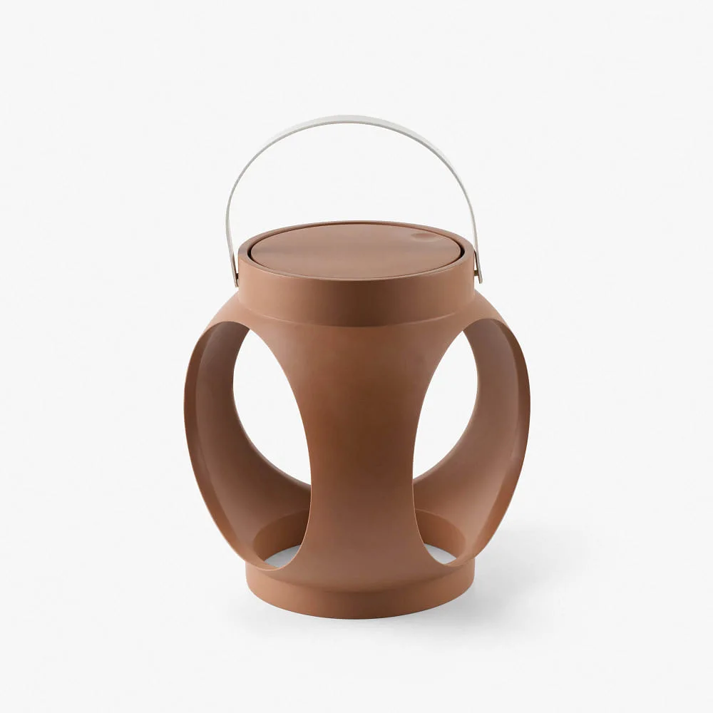 FARO BARCELONA Lampada da tavolo CANDELA LED IP20, terracotta