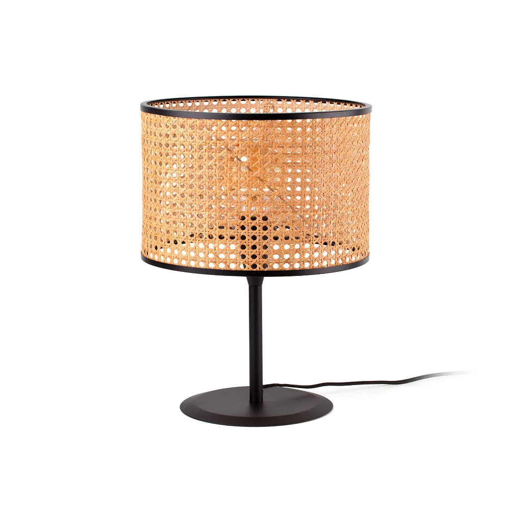 FARO BARCELONA Lampada da tavolo MAMBO E27 IP20, nero opaco