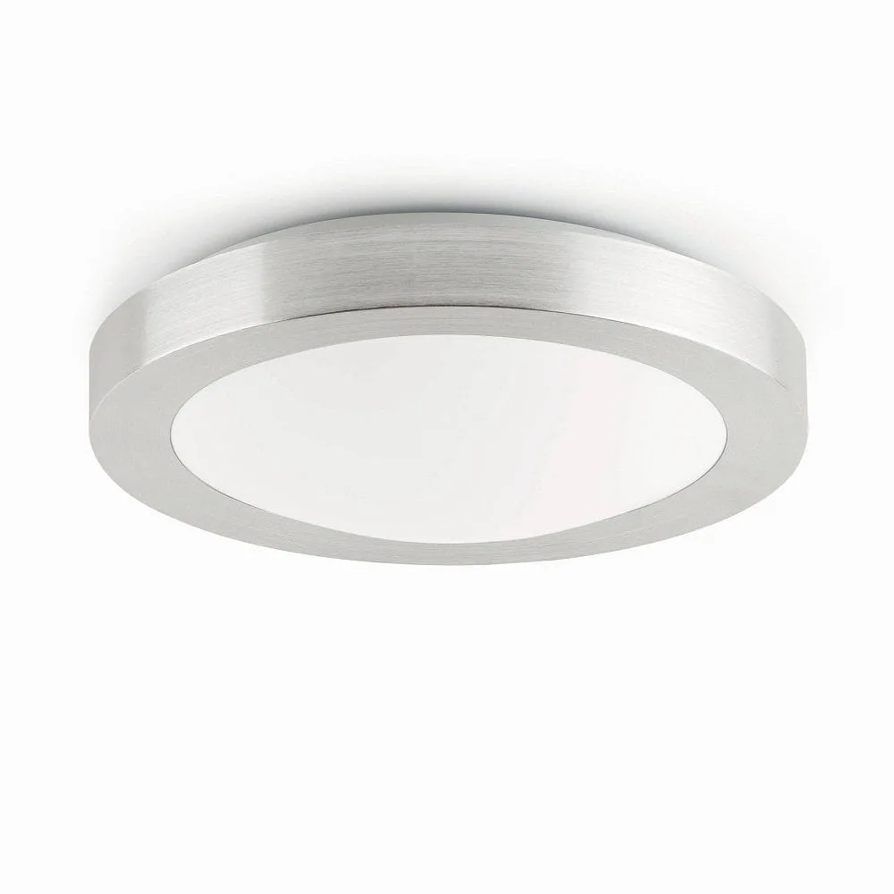 FARO BARCELONA Lampada da bagno LOGOS E27 IP44, grigio, nichel satinato