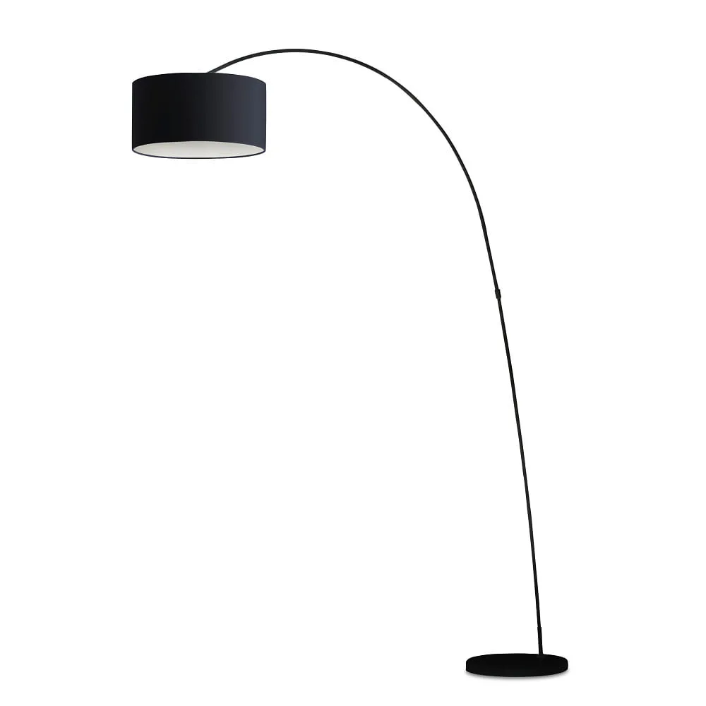 FARO BARCELONA Floor lamp PAPUA E27 IP20, black matt