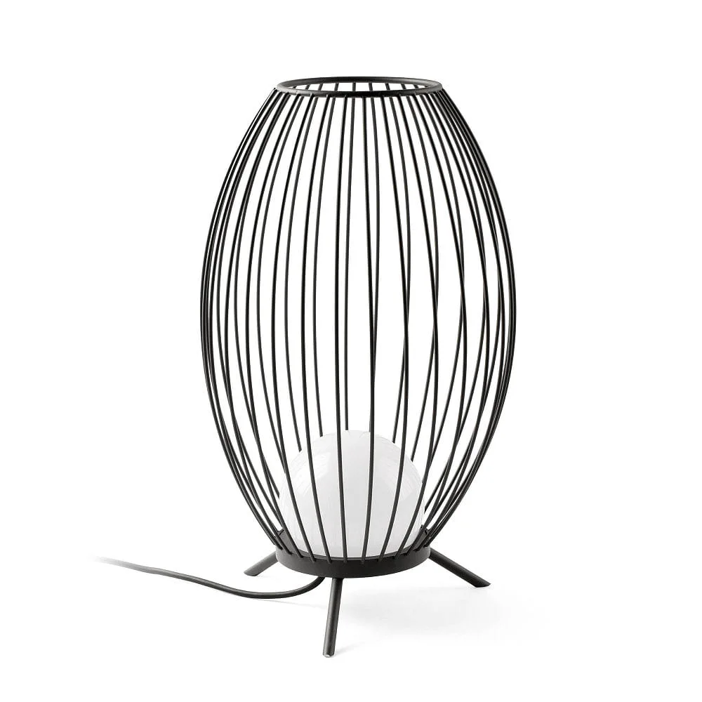 FARO BARCELONA Lampada da terra CAGE LED IP65, grigio scuro