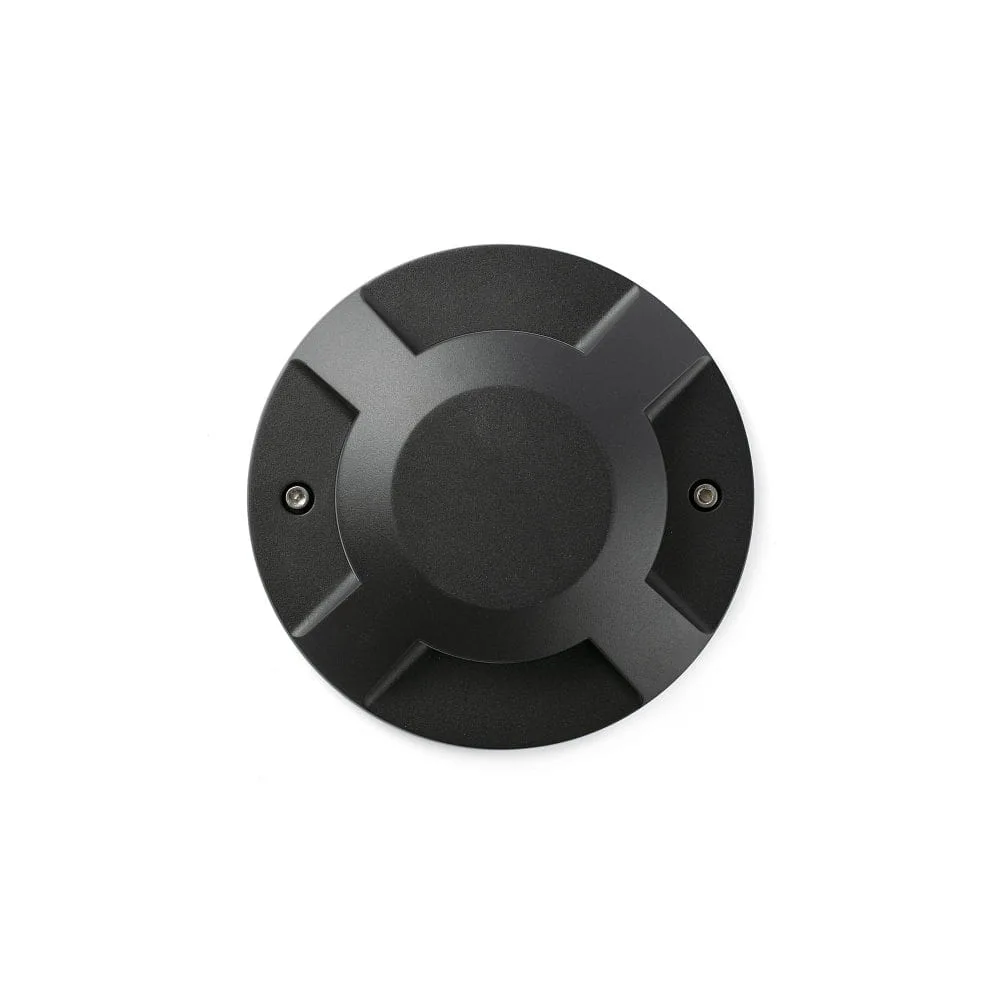 FARO BARCELONA Lampada da terra LOTH 4 fiamme LED IP67, nero opaco