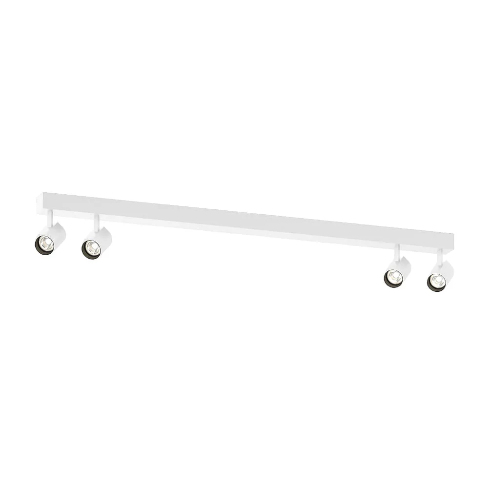 Wever & Ducré LED Spot CENO 4.0, 4 flames, 3000K, CRi >90, rotatable/swivelling, dimmable – white