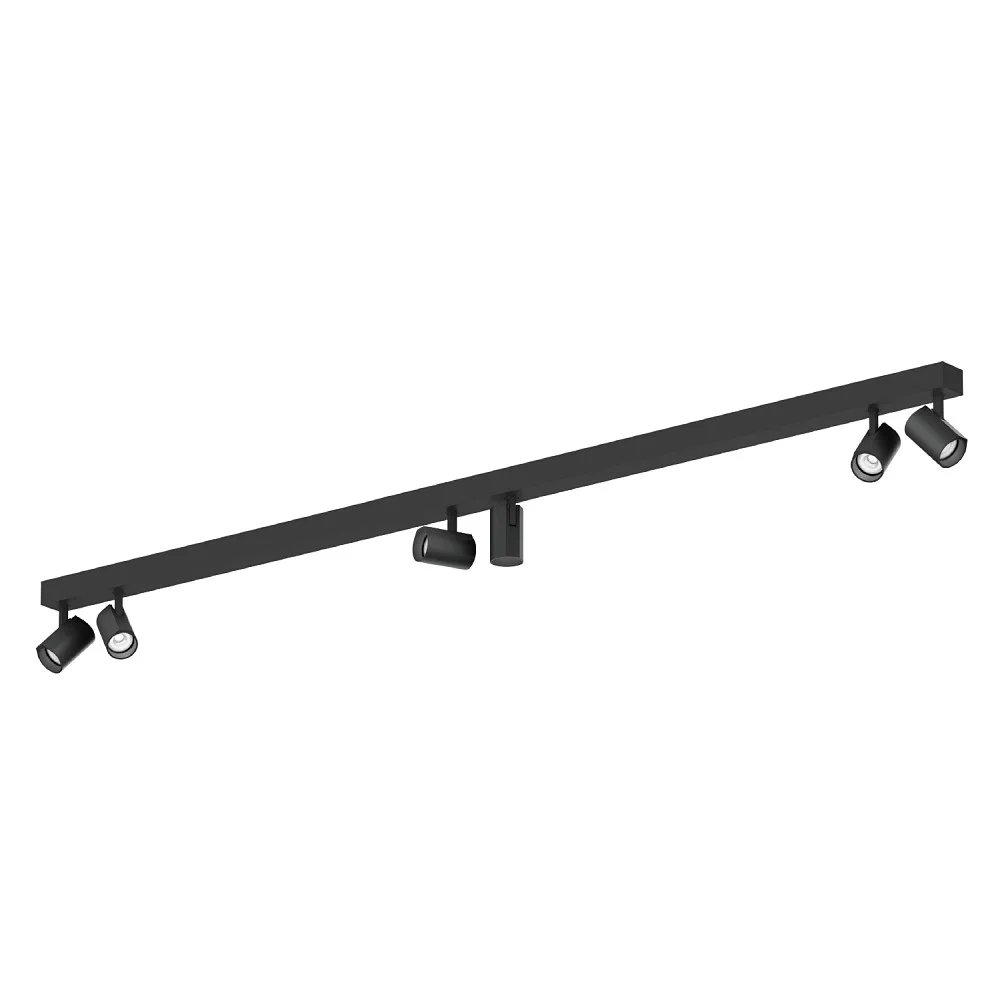 [WEV-176064B5] Wever & Ducré Rampe de spots CENO 6.0 6 lampes, orientable cardanique IP20, noir mat dimmable, 3000 K