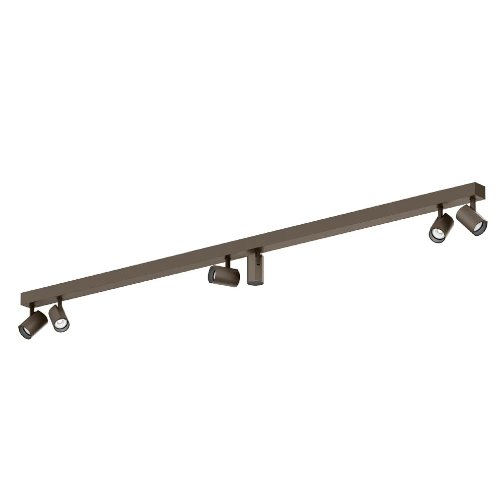 [WEV-176064Q3] Wever & Ducré Plastron fari CENO 6.0 6 luci, orientabile cardanicamente IP20, bronzo dimmerabile, 2700 K