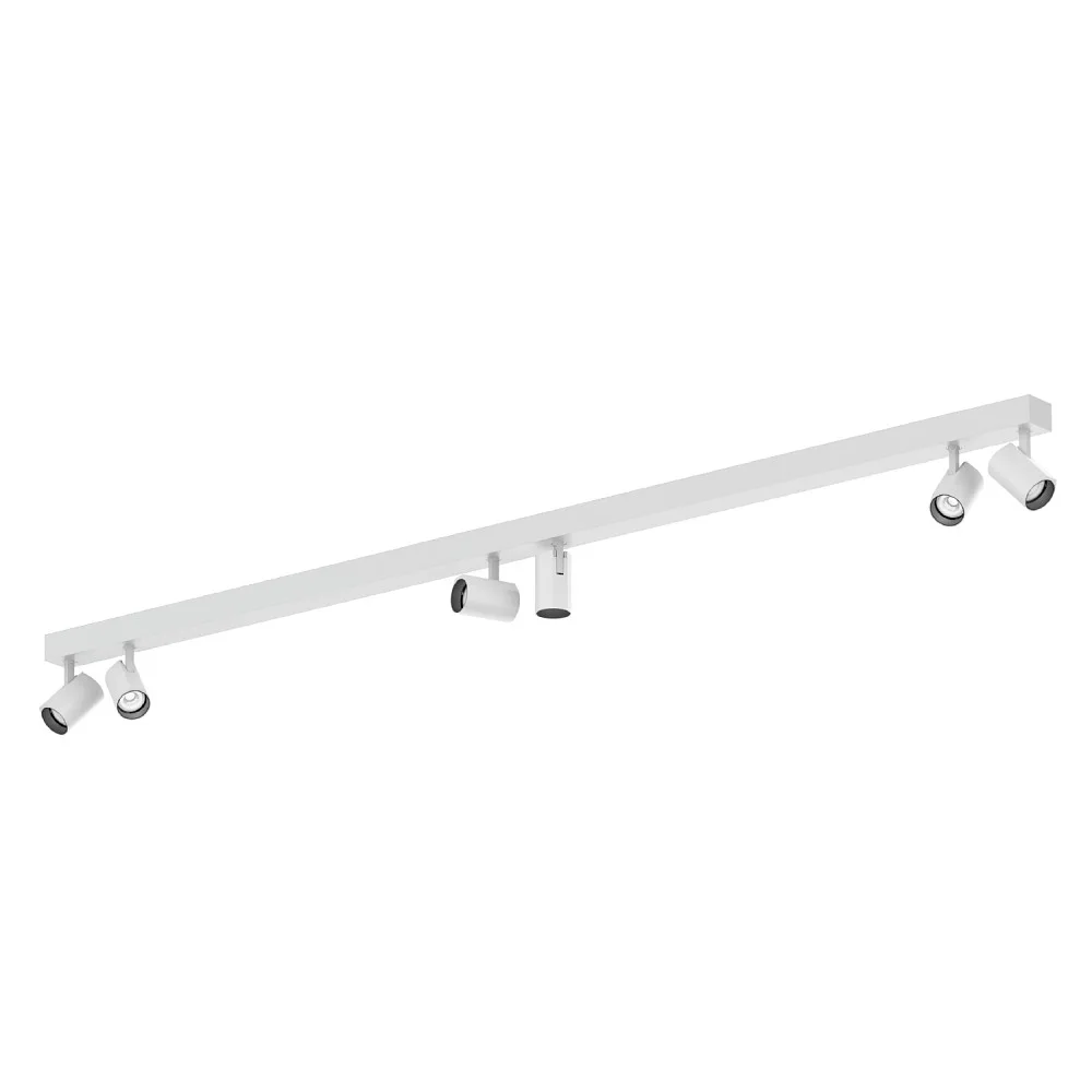 Wever & Ducré Rampe de spots CENO 6.0 6 lampes, orientable cardanique IP20, mat, blanc trafic dimmable, 2700 K