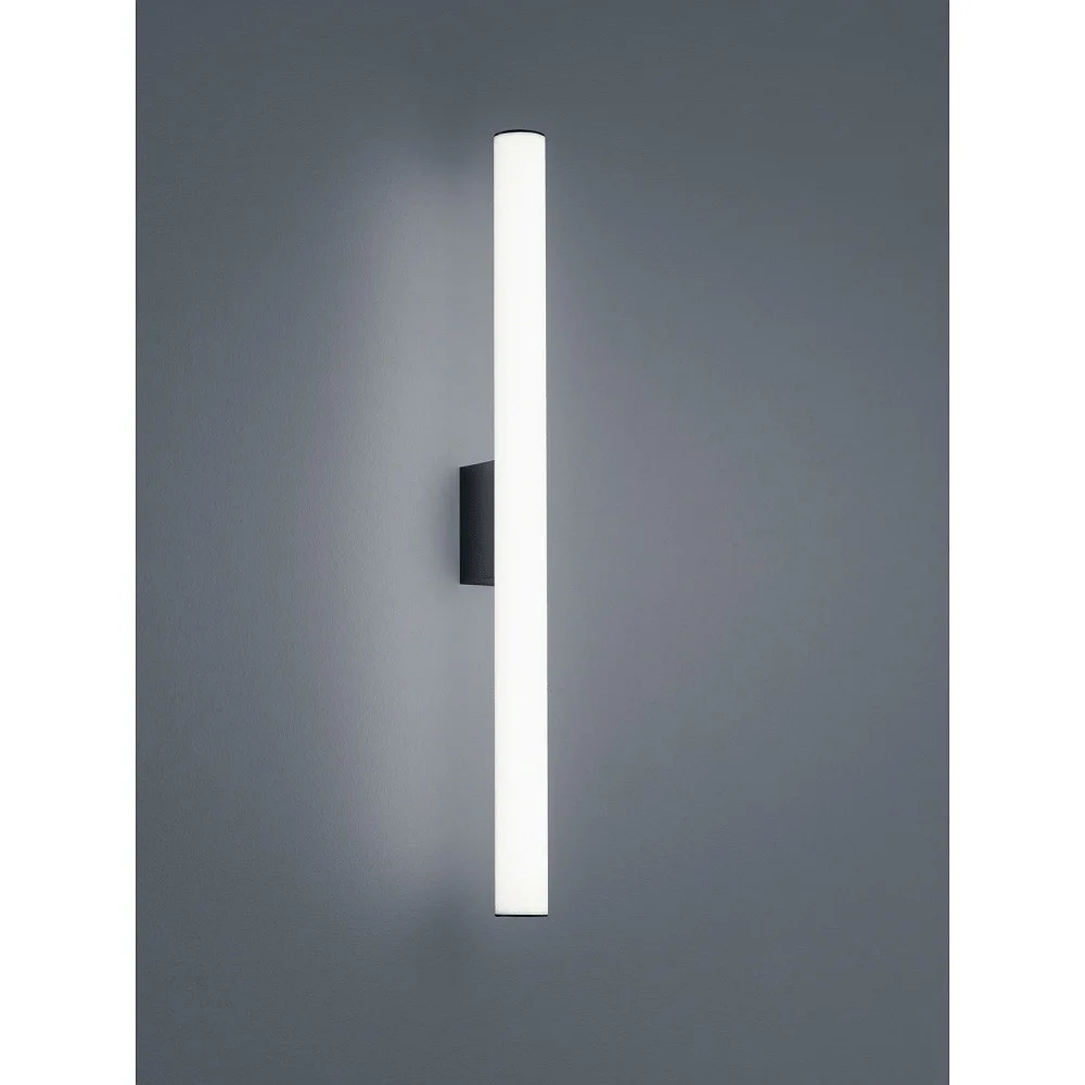 Helestra LED Wall luminaire LOOM 60 LED Mirror lamp IP44 – black matt