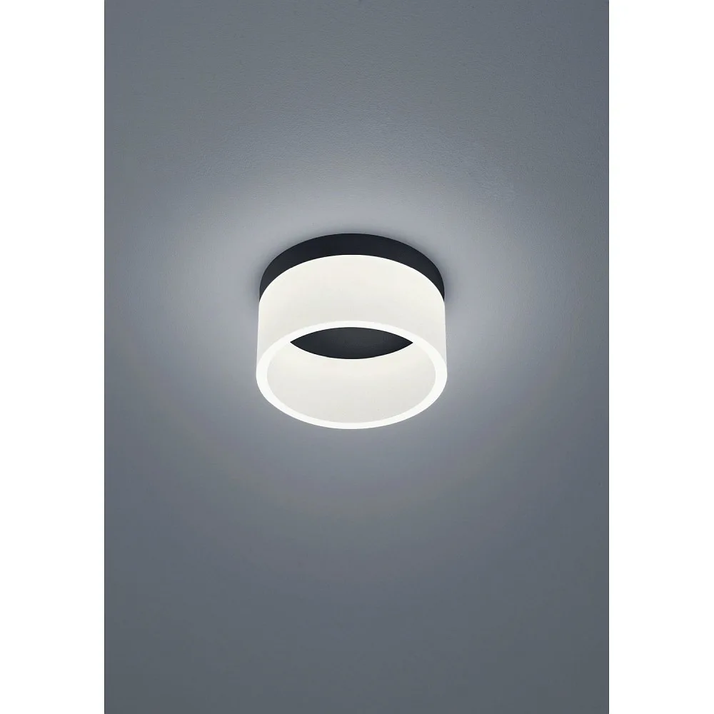 [HEL-15/1632.22] Helestra Plafoniera LED LIV 20 LED Lampada da bagno, IP30 (nero opaco)