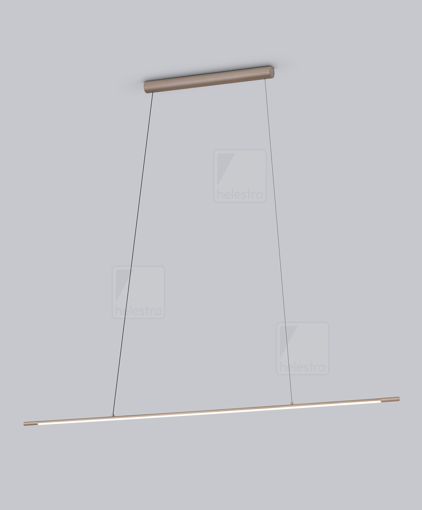 Helestra Pendant luminaire LEDA IP20, dimmable, 1120 lm – coffee brown