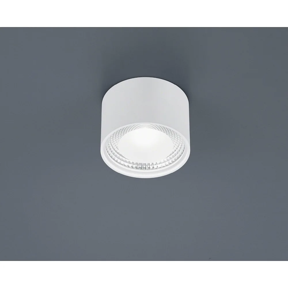Helestra Plafoniera LED KARI LED, rotonda, IP30, bianco opaco – nero opaco