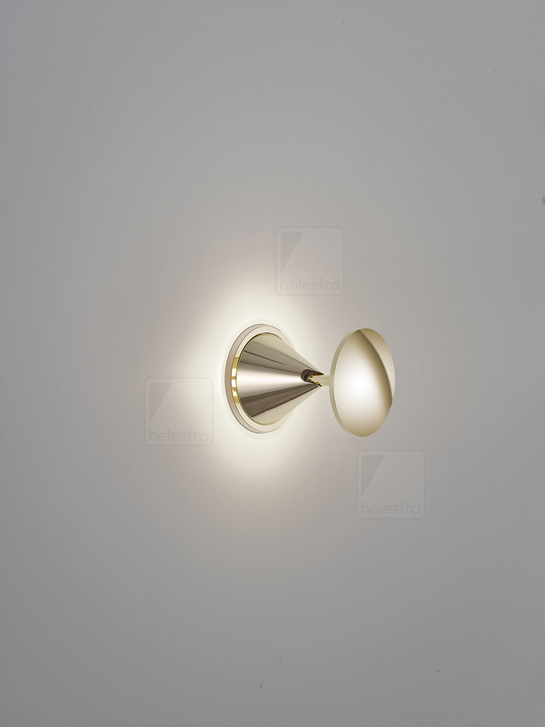 [HEL-15/2512.01] Helestra Applique PINO senza paralume, regolabile IP20, dimmerabile (ottone)