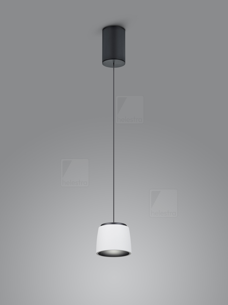 [HEL-16/2302.22-07] Helestra Pendant luminaire COPA cylindrical IP20, black, white dimmable (HEL-16/2302.22-07)