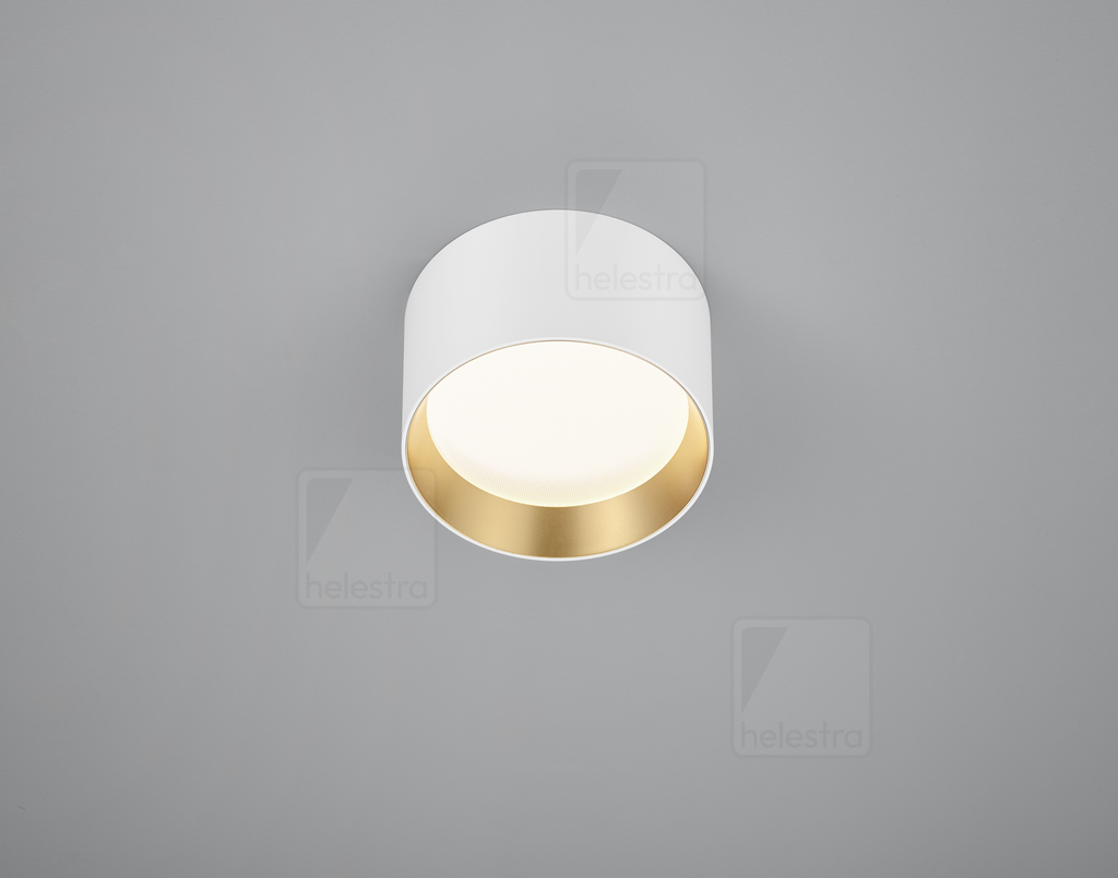 [HEL-15/2215.07-09] Helestra Plafoniera ENIO rotonda IP20, oro, bianco dimmerabile, 12.00 W